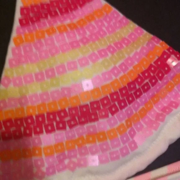 NWT Victoria's Secret Sequined triangle bikini S/M